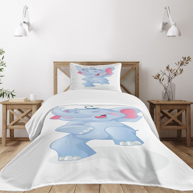 Funny Happy Cartoon Bedspread Set