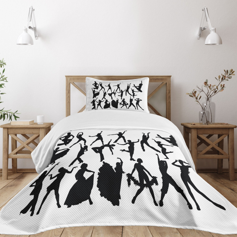 Dancer Silhouettes Bedspread Set