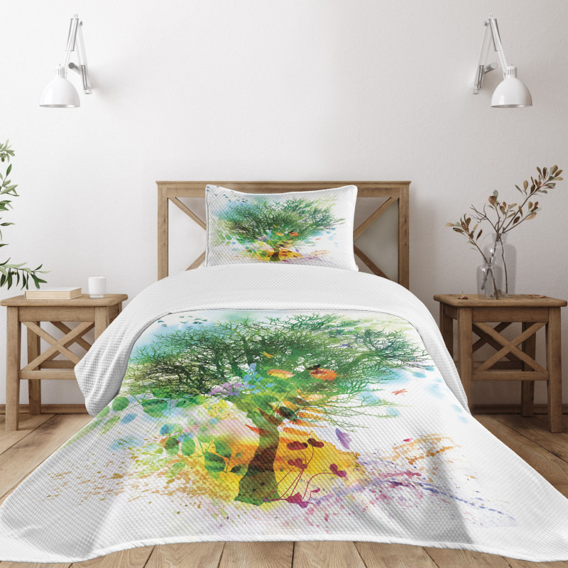 Multiple Exposure Nature Bedspread Set