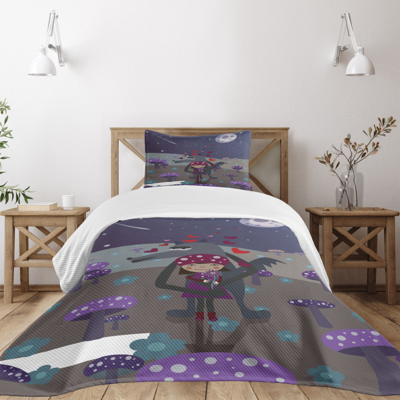 Red Riding Hood and Wolf Bedspread Set