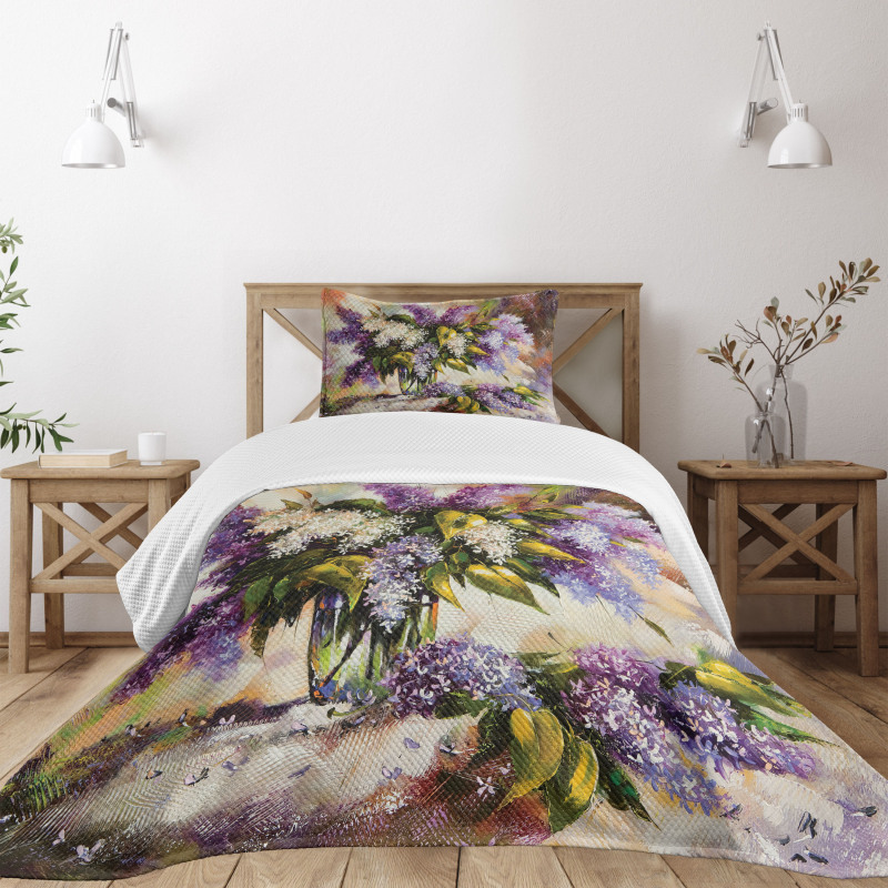 Impressionist Oil Paint Bedspread Set