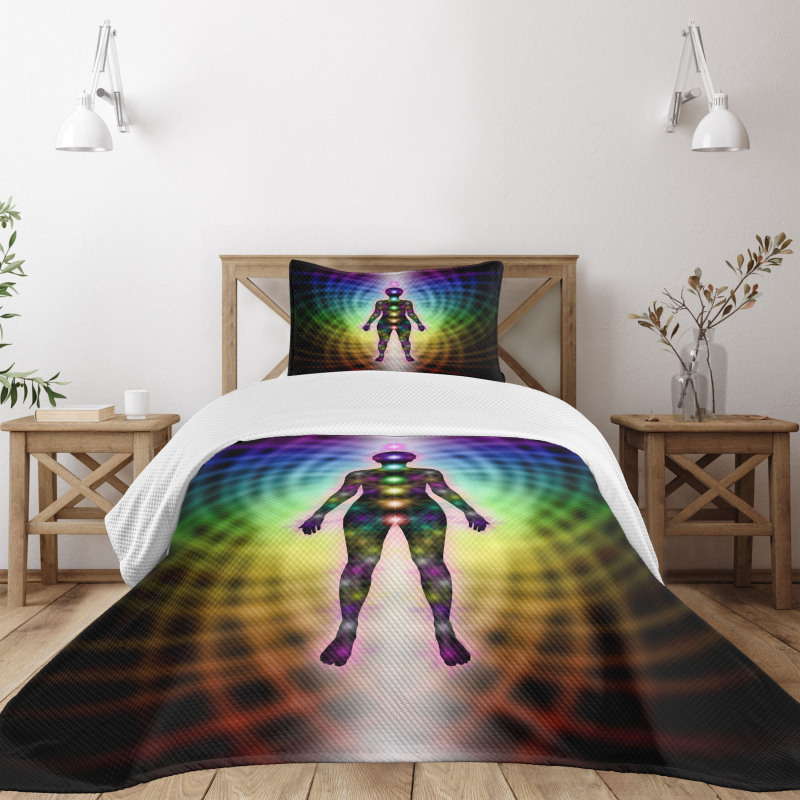 Geometric Diagram Energy Bedspread Set