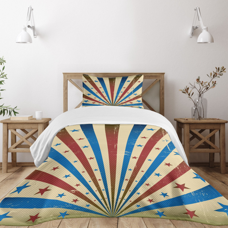 Flag Color Background Bedspread Set