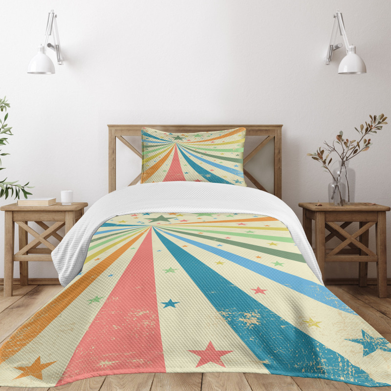 Rainbow Background Art Bedspread Set