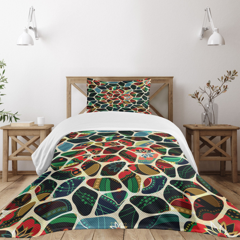 Floral Mosaic Bedspread Set