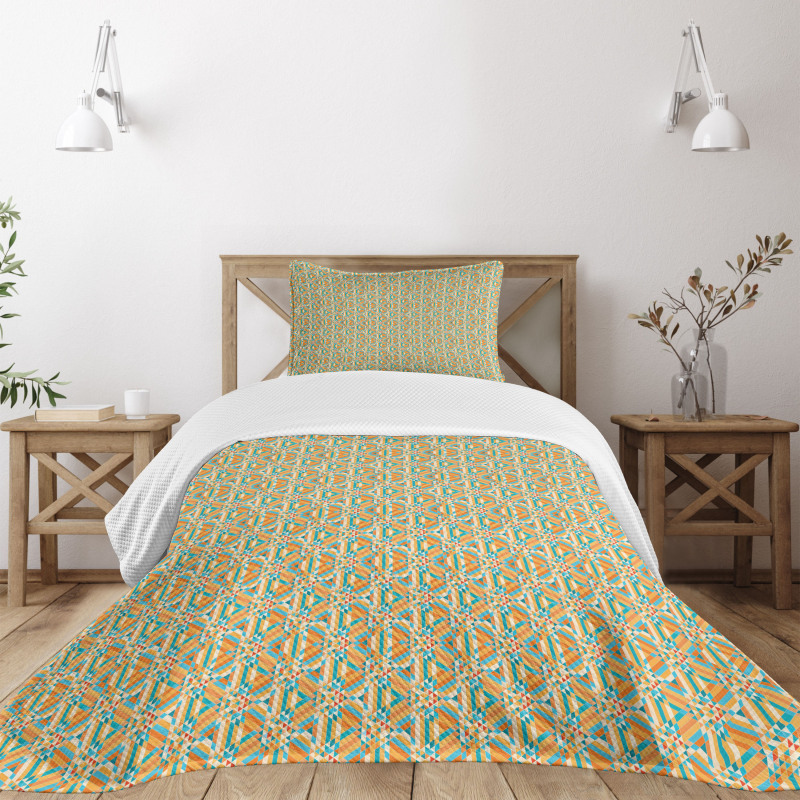 Stripes and Triangles Bedspread Set
