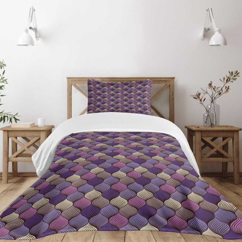 Abstract Doodle Braid Bedspread Set