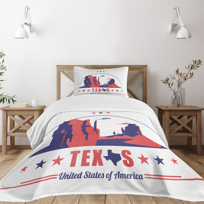 State Map Cowboy Bedspread Set