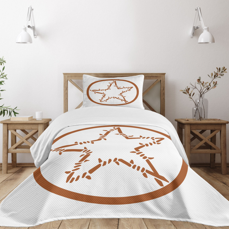 Barbed Wire Star Bedspread Set