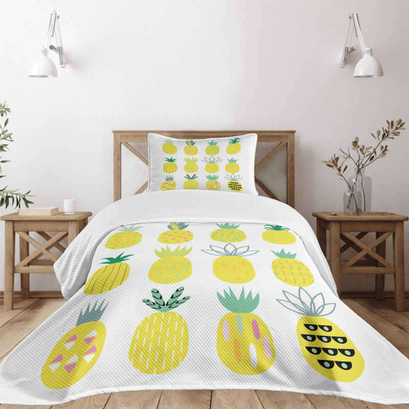 Pattern of Fruits Bedspread Set