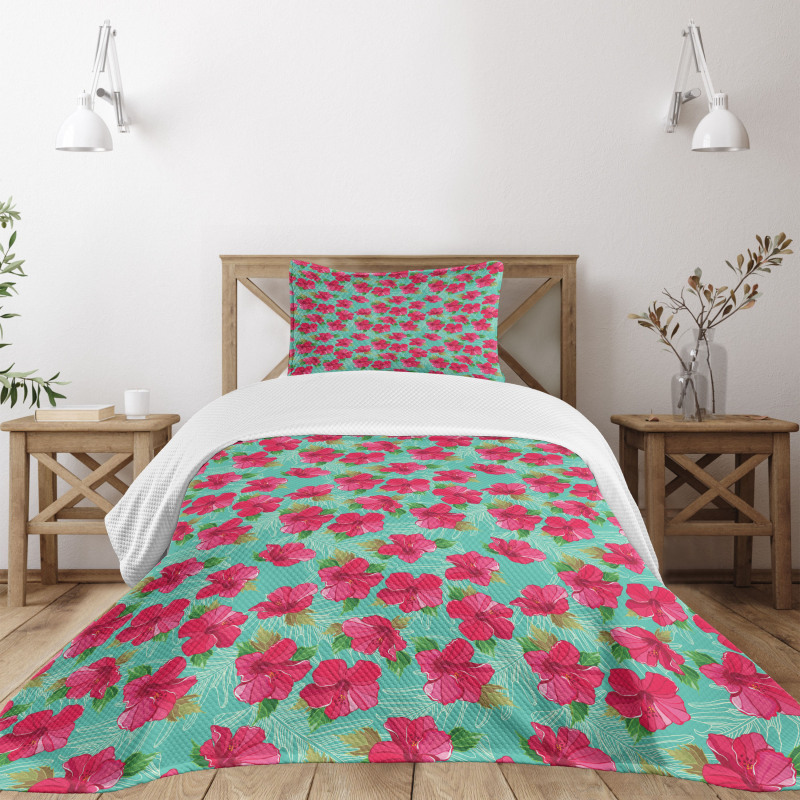 Botanical Hibiscus Bedspread Set