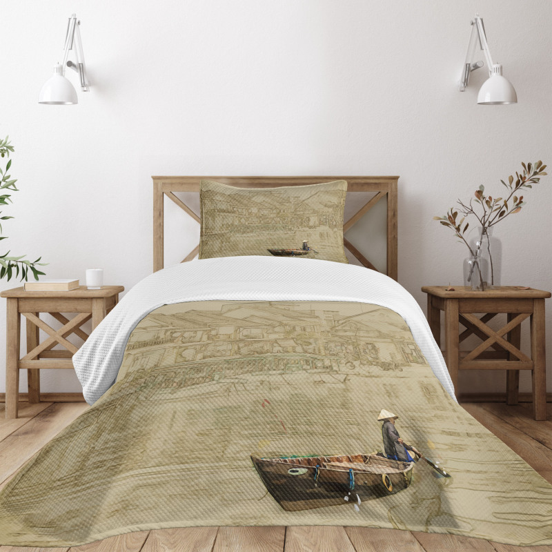 Vietnam Scenery Bedspread Set