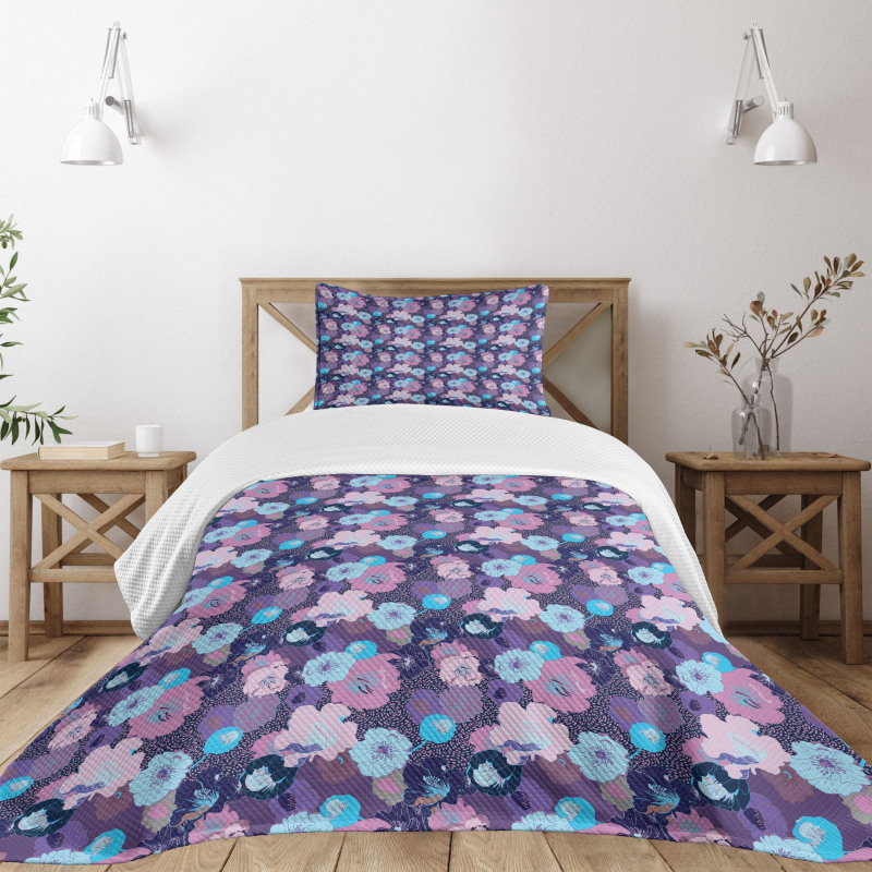 Fantasy Peony Hibiscus Bedspread Set