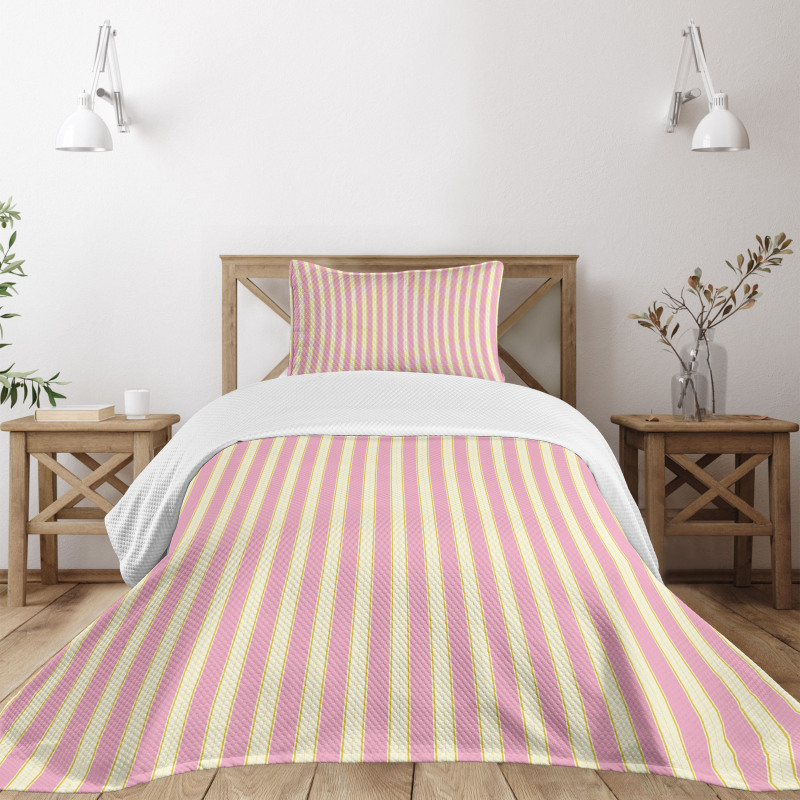 Retro Pastel Colors Bedspread Set