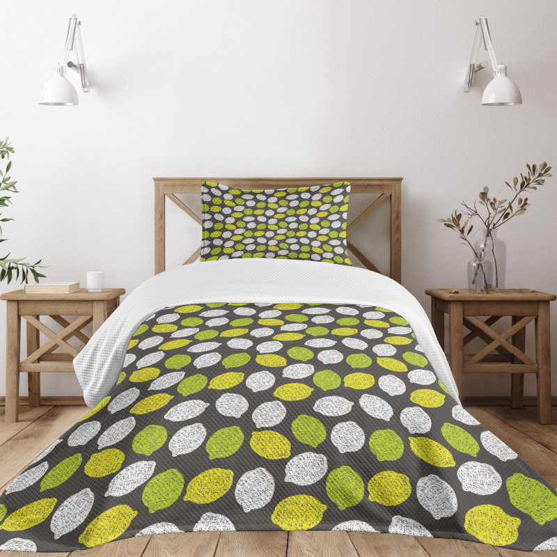 Neatly Scribbled Fruit Bedspread Set