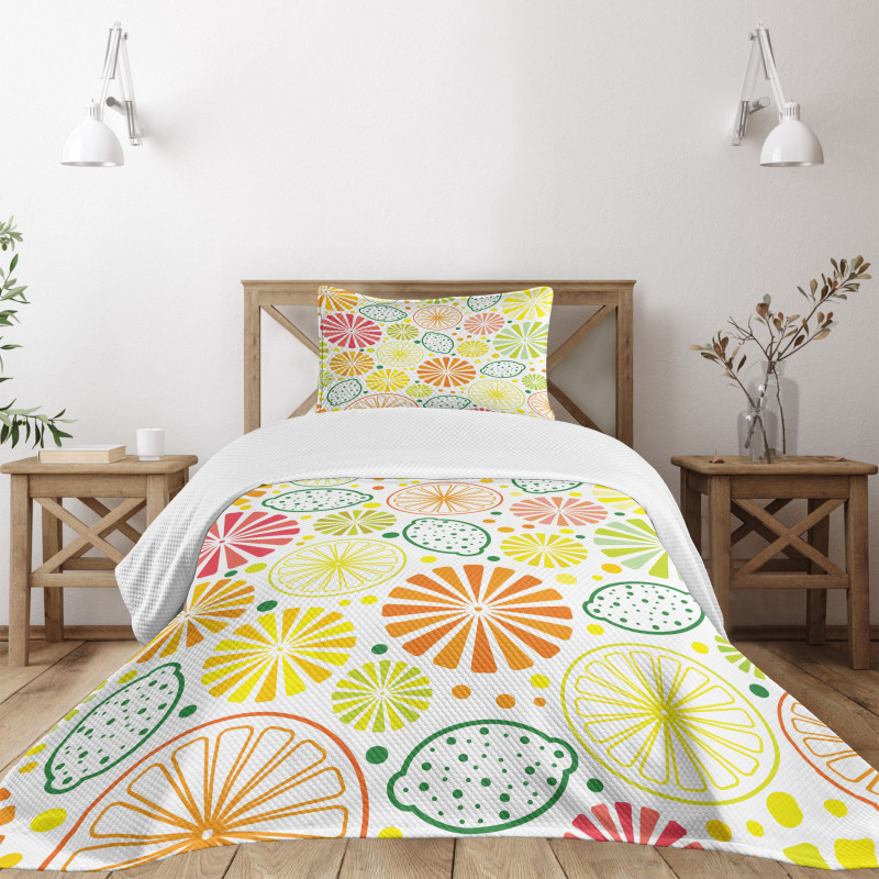 Tropical Clementine Bedspread Set