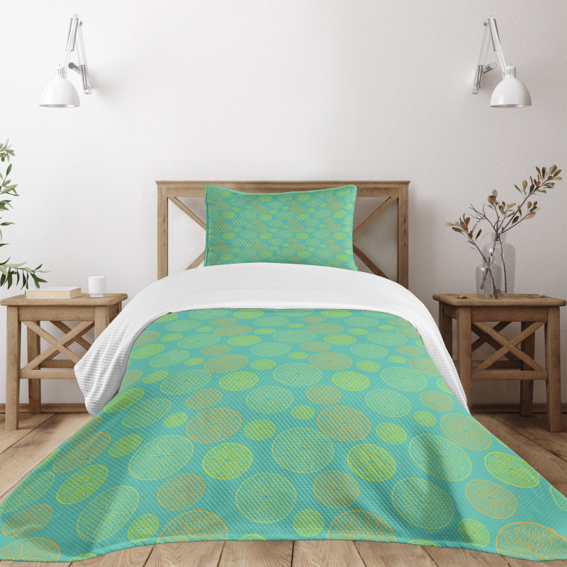 Shape Section Grapefruit Bedspread Set