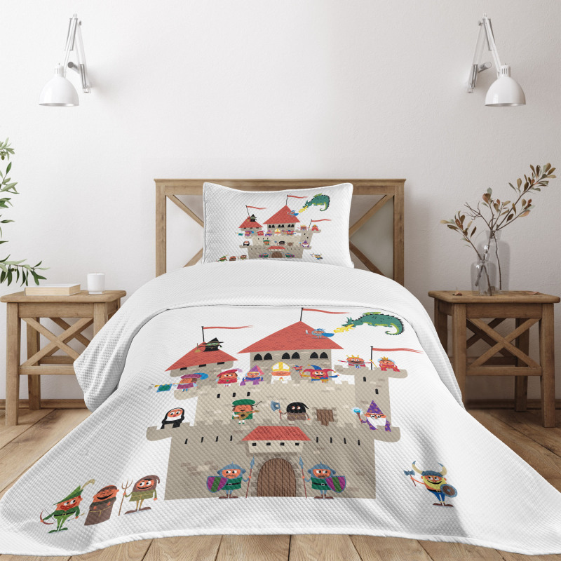 Cartoon Kingdom Dragon Bedspread Set