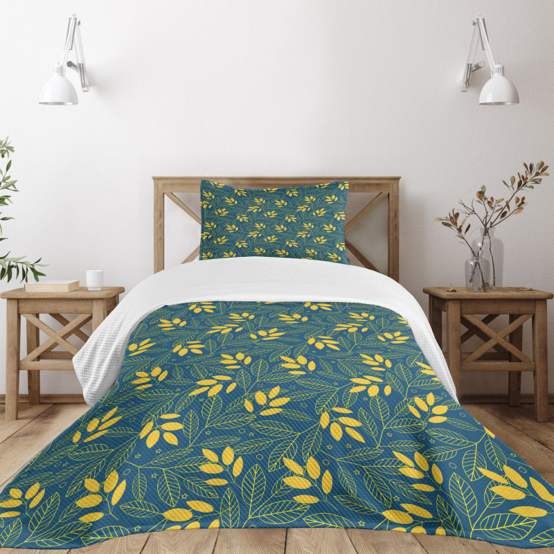 Autumn Leaf Circle Bedspread Set