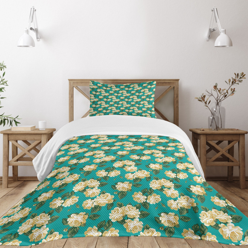 English Roses Bedspread Set