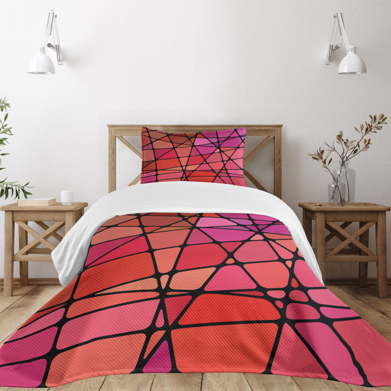 Colorful Mosaic Pattern Bedspread Set