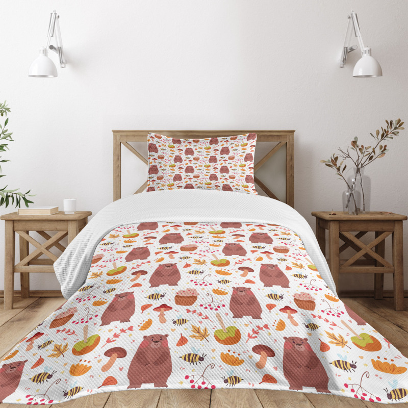 Autumn Forest Wildlife Bedspread Set