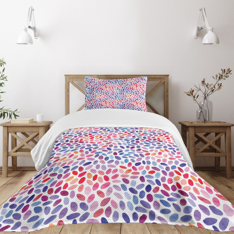 Brush Stroke Style Bedspread Set