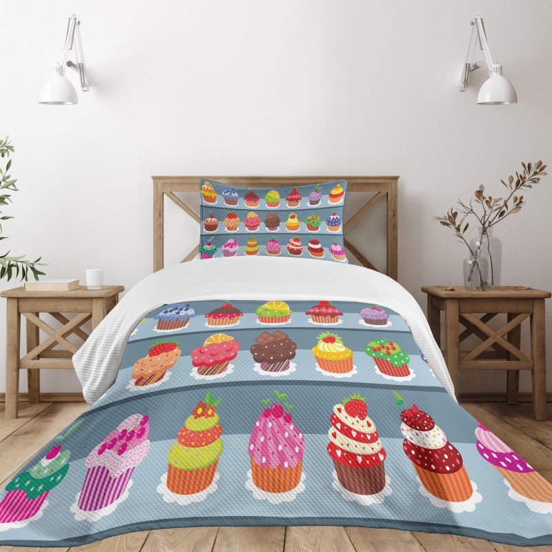 Multilayered Muffin Bedspread Set