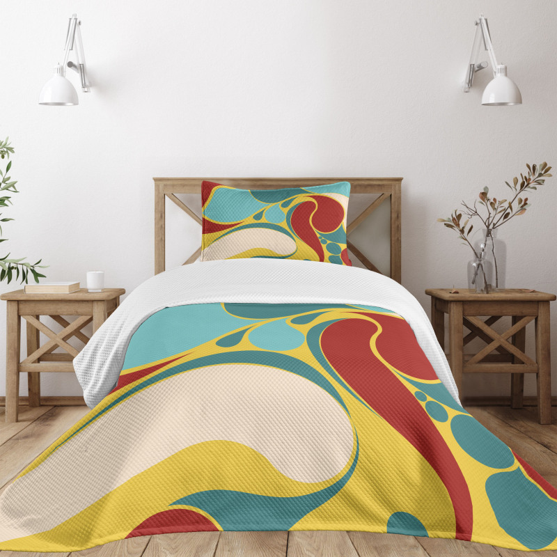 Water Marbling Bedspread Set