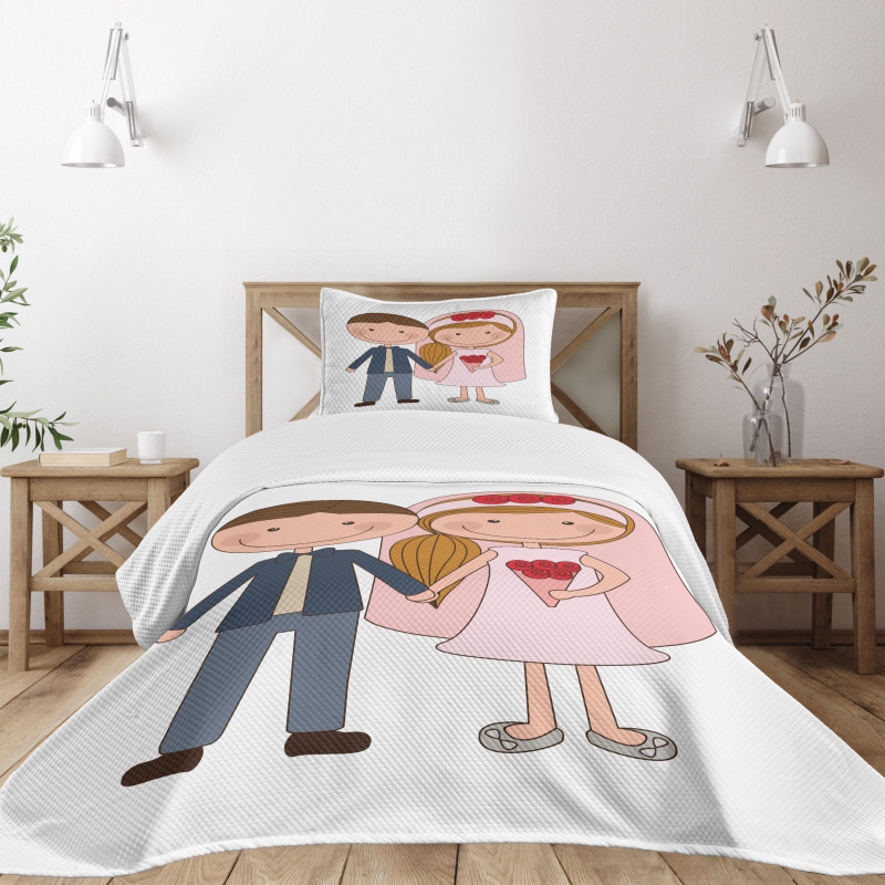 Newlywed Couple Bedspread Set