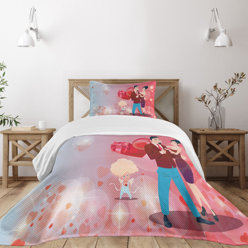 Afro Haired Cupid Bedspread Set