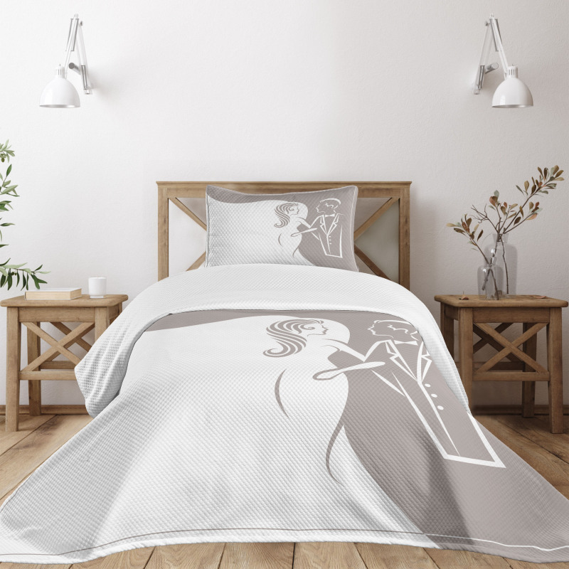 Wedding Invitation Bedspread Set