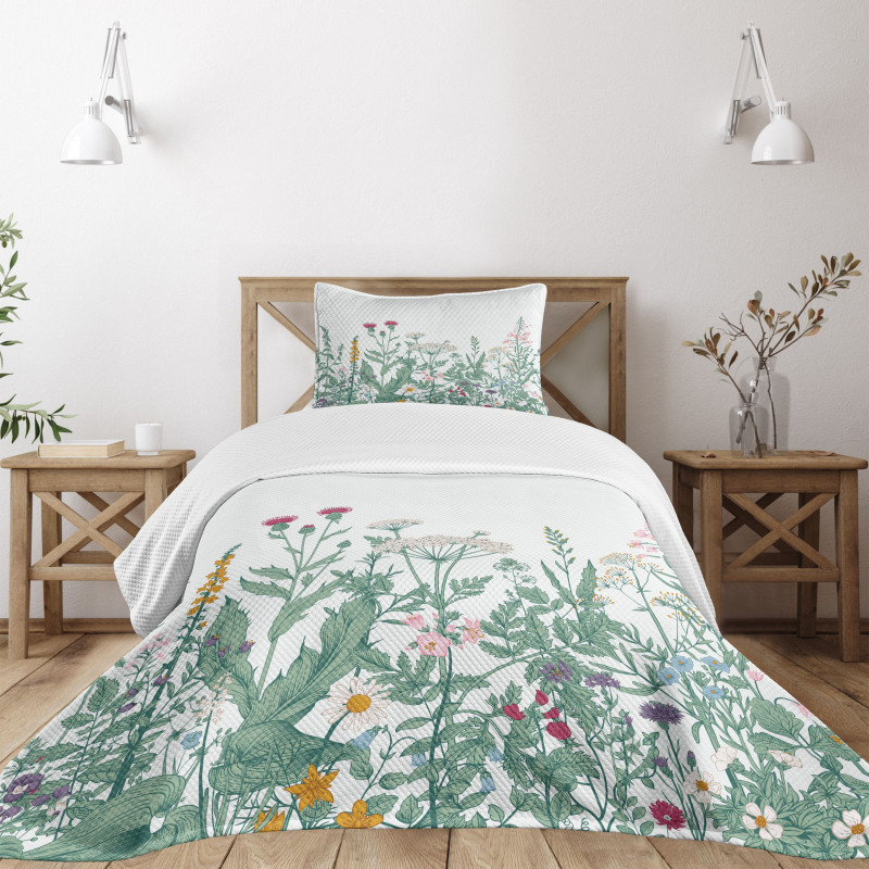 Cow Parsley Musk Mallow Bedspread Set