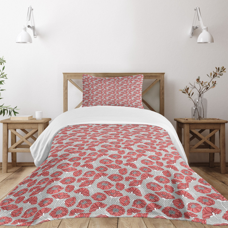 Poppy Petals Polka Dots Bedspread Set