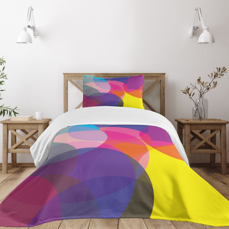 Colorful Circles Bedspread Set