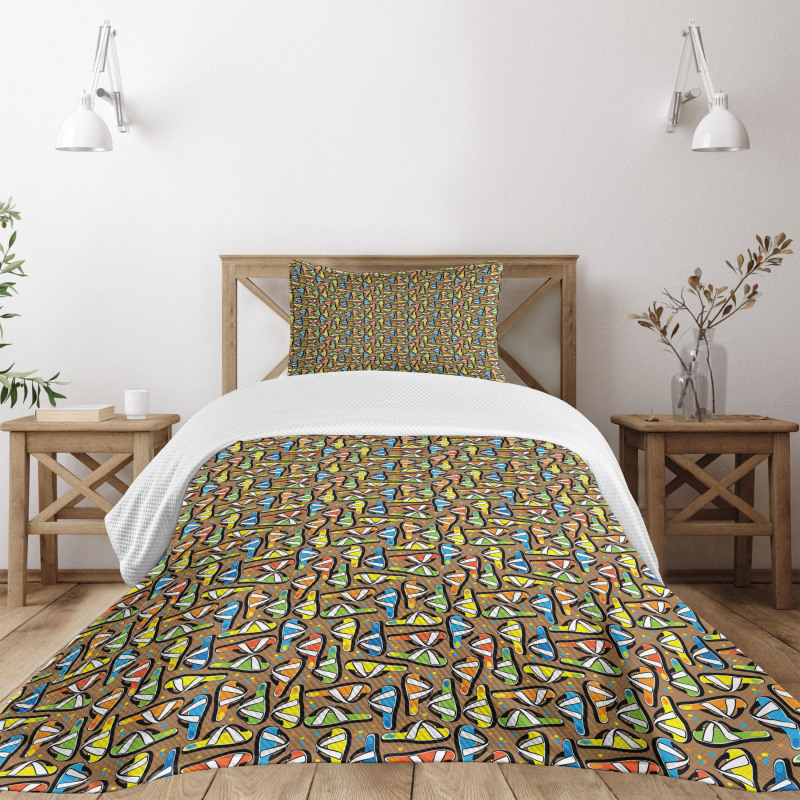 Foamy Beach Slippers Bedspread Set