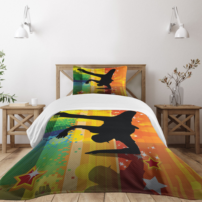 Breakdancer at Disco Bedspread Set