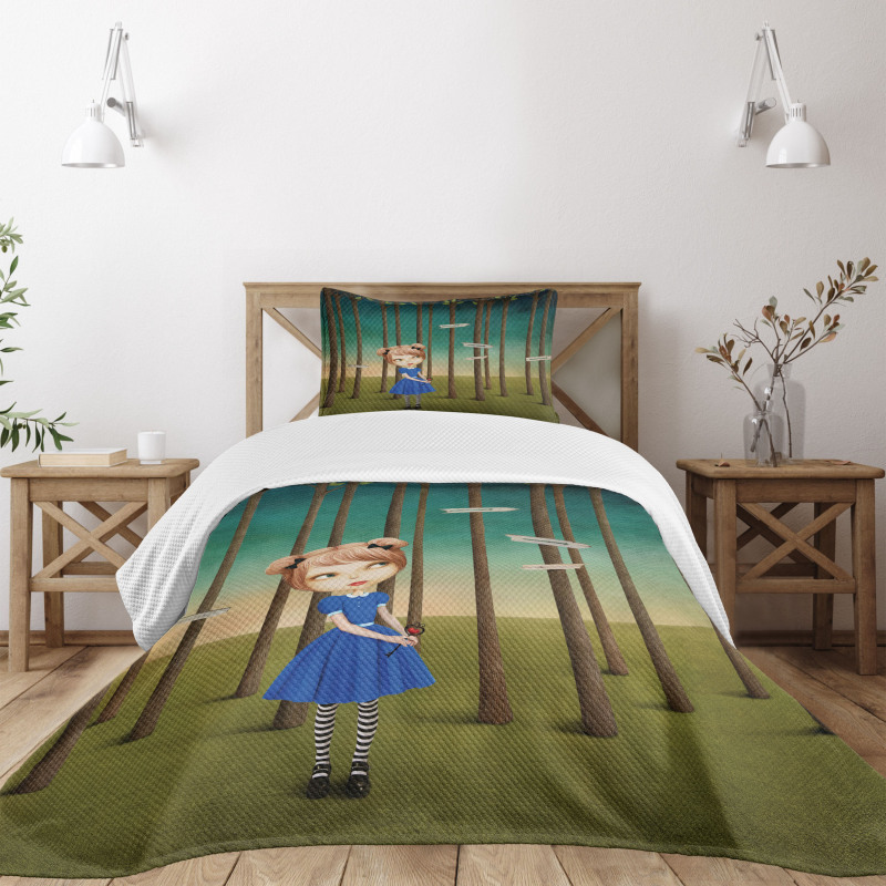 Lost Girl in the Forest Bedspread Set
