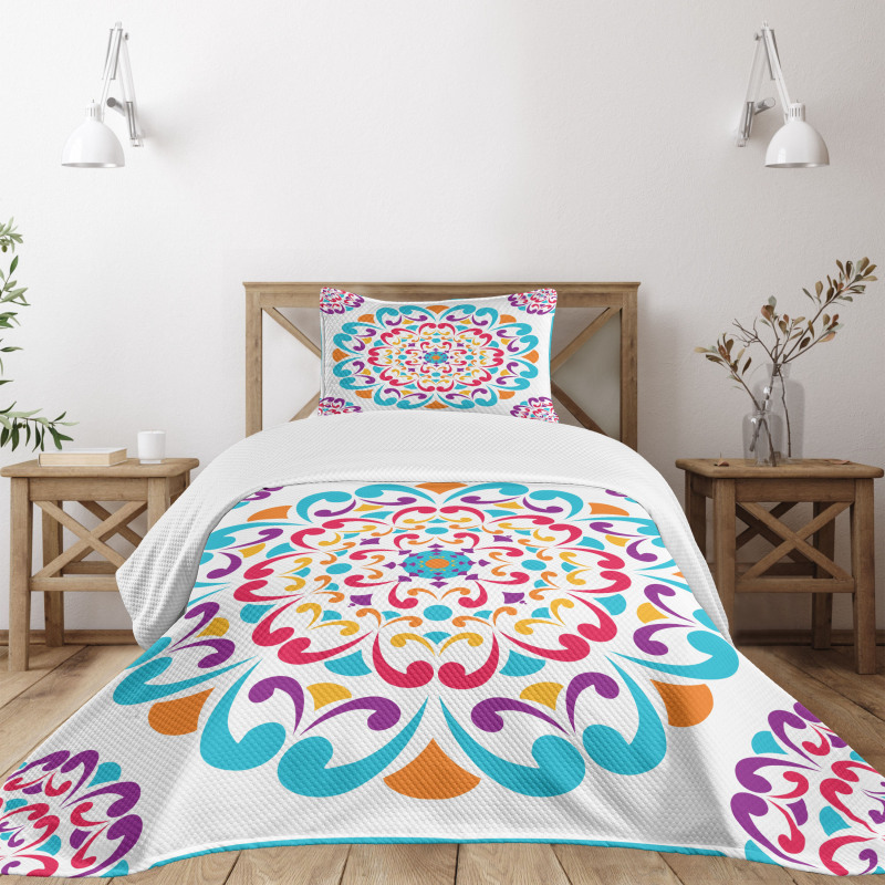 Colorful Swirls Bedspread Set