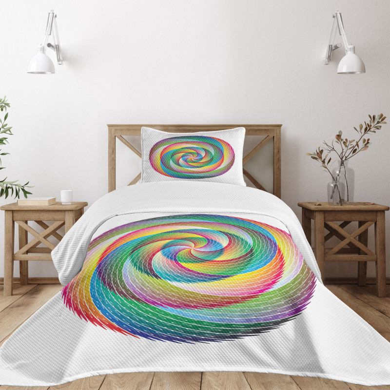 Spiral Rosette Pattern Bedspread Set