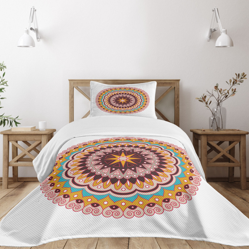 Floral Motif Bedspread Set