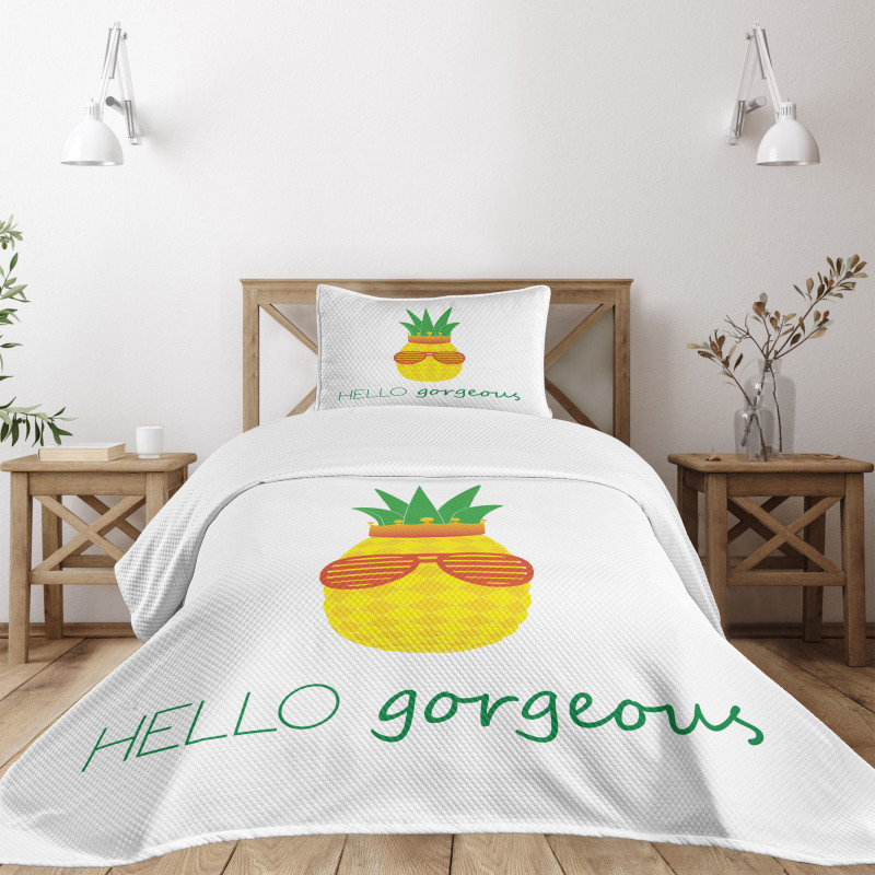 Doodle Pineapple Bedspread Set