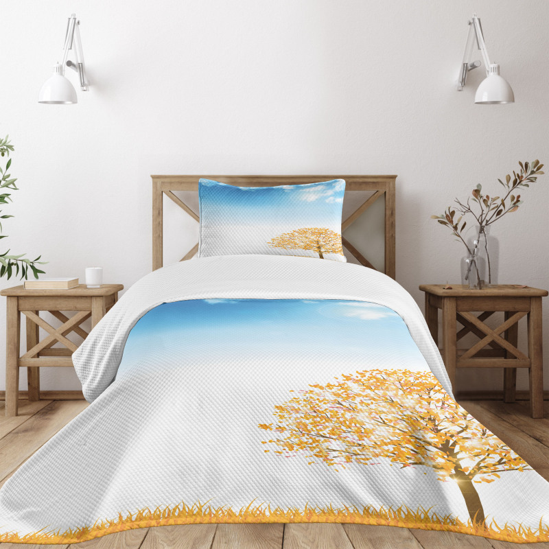 Pastoral Maple Tree Bedspread Set