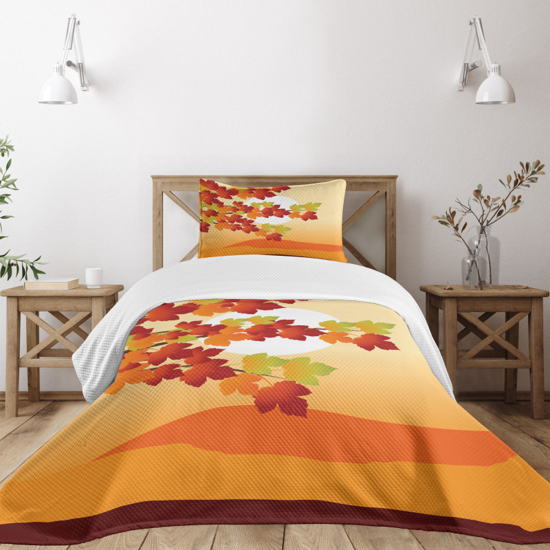 Maple Tree Branches Bedspread Set