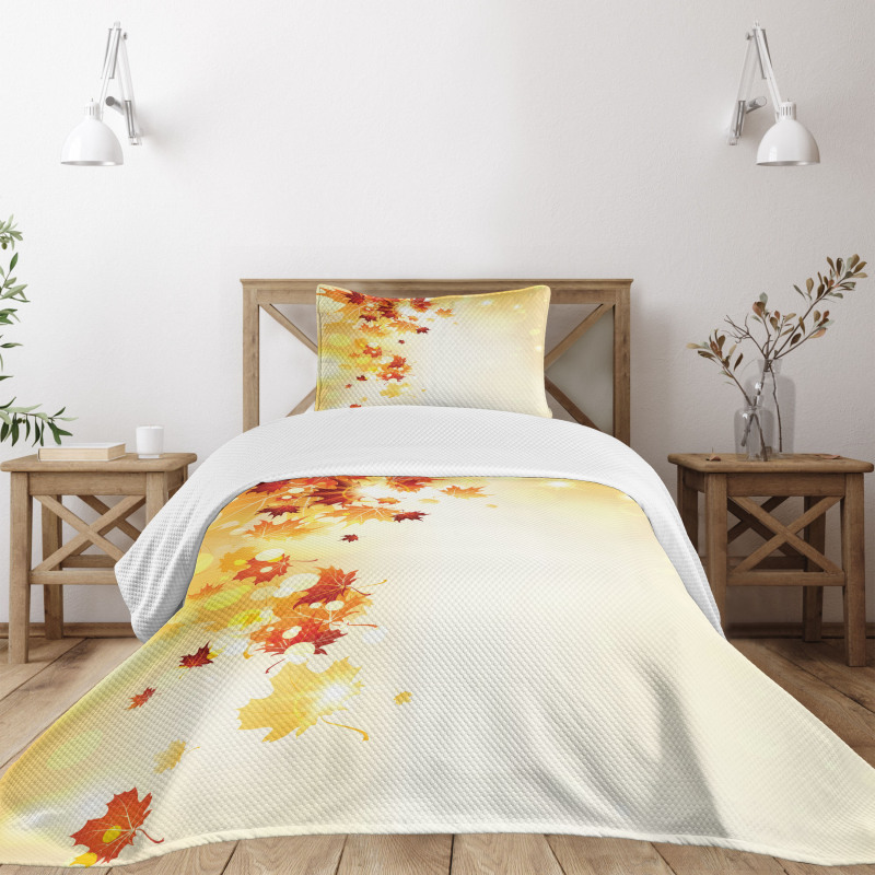 Flying Leaves Season Bedspread Set