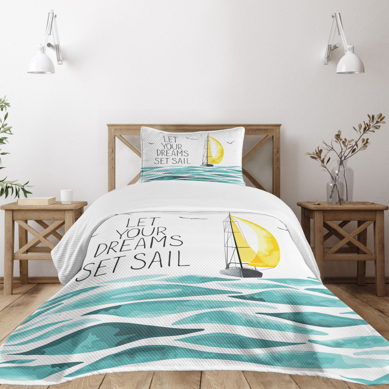 Let Your Dreams Sail Bedspread Set