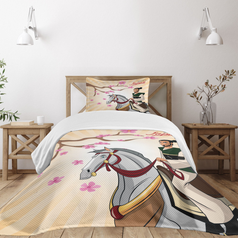 Medieval Man on a Horse Bedspread Set