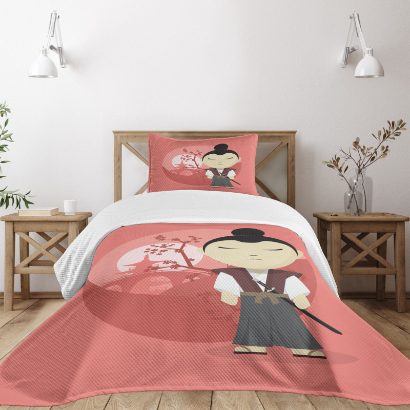 Funny Japan Cartoon Bedspread Set