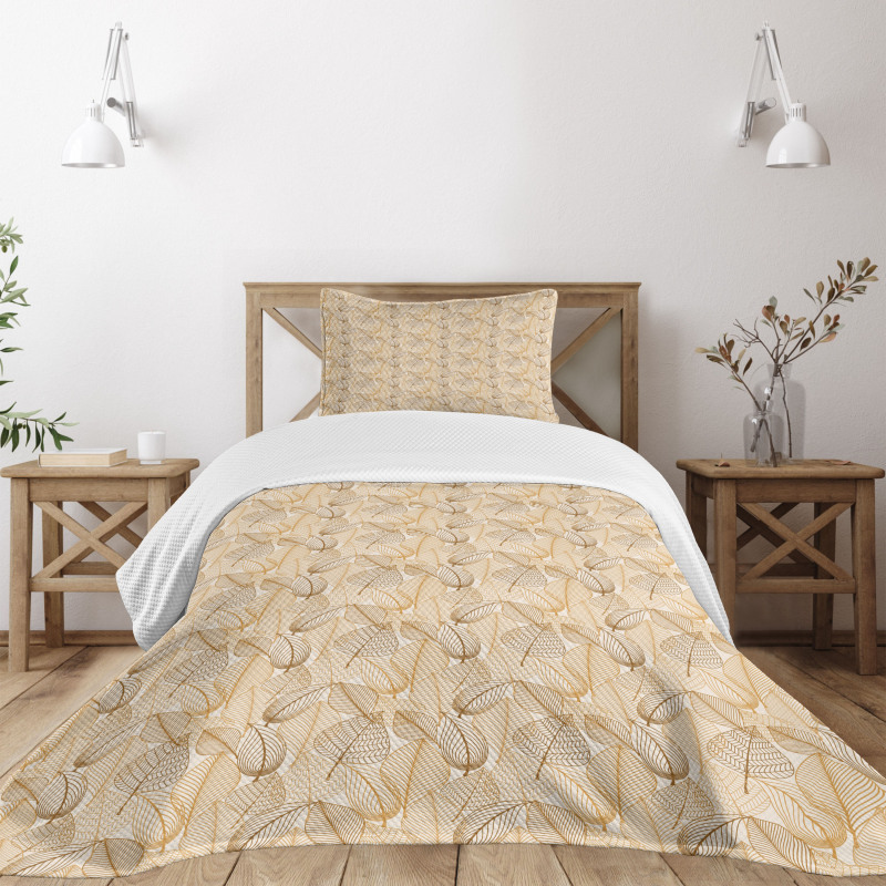 Autumn Leaf Foliage Bedspread Set