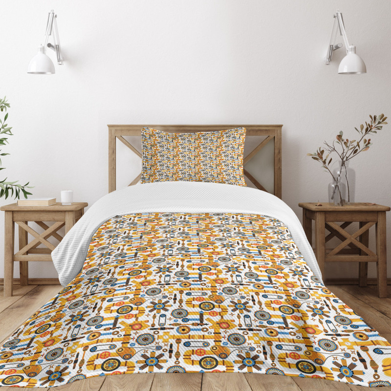 Industrial Elements Bedspread Set